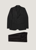 Men's Wool Cashmere Flannel Two-Piece Suit in Charcoal Melange