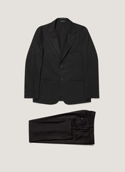 Men's Wool Cashmere Flannel Two-Piece Suit in Charcoal Melange