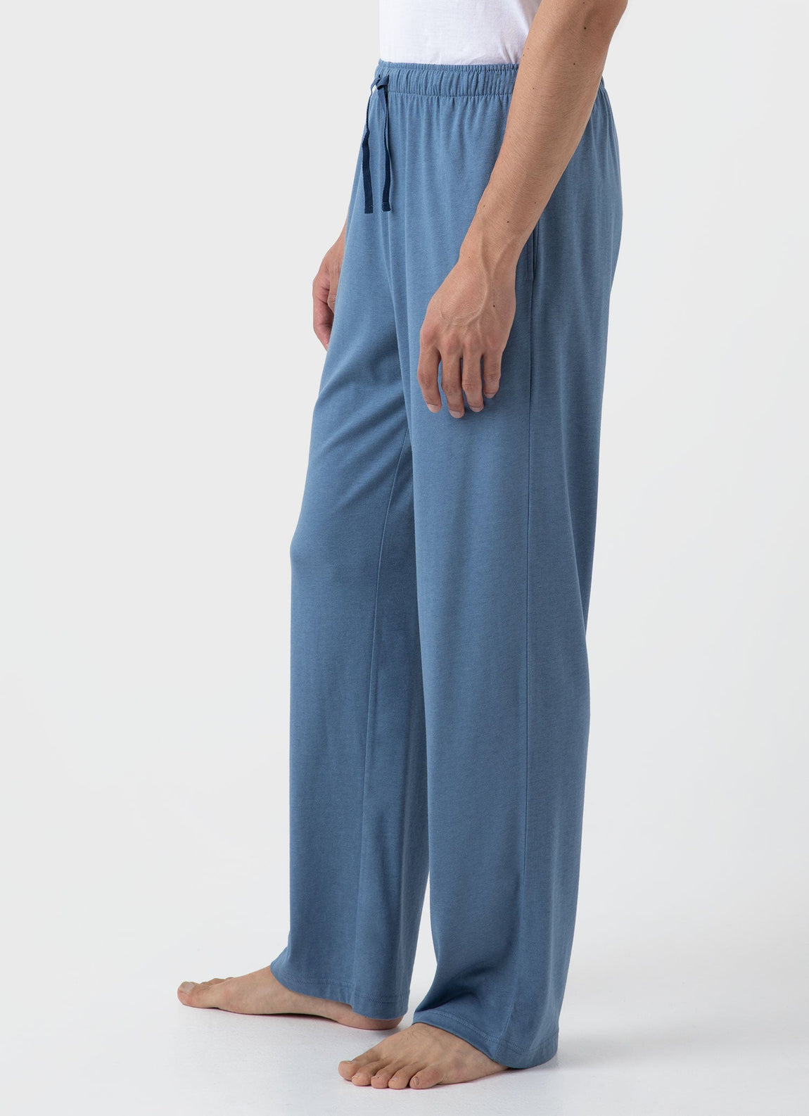 Men's Cotton Modal Lounge Pant in Bluestone | Sunspel