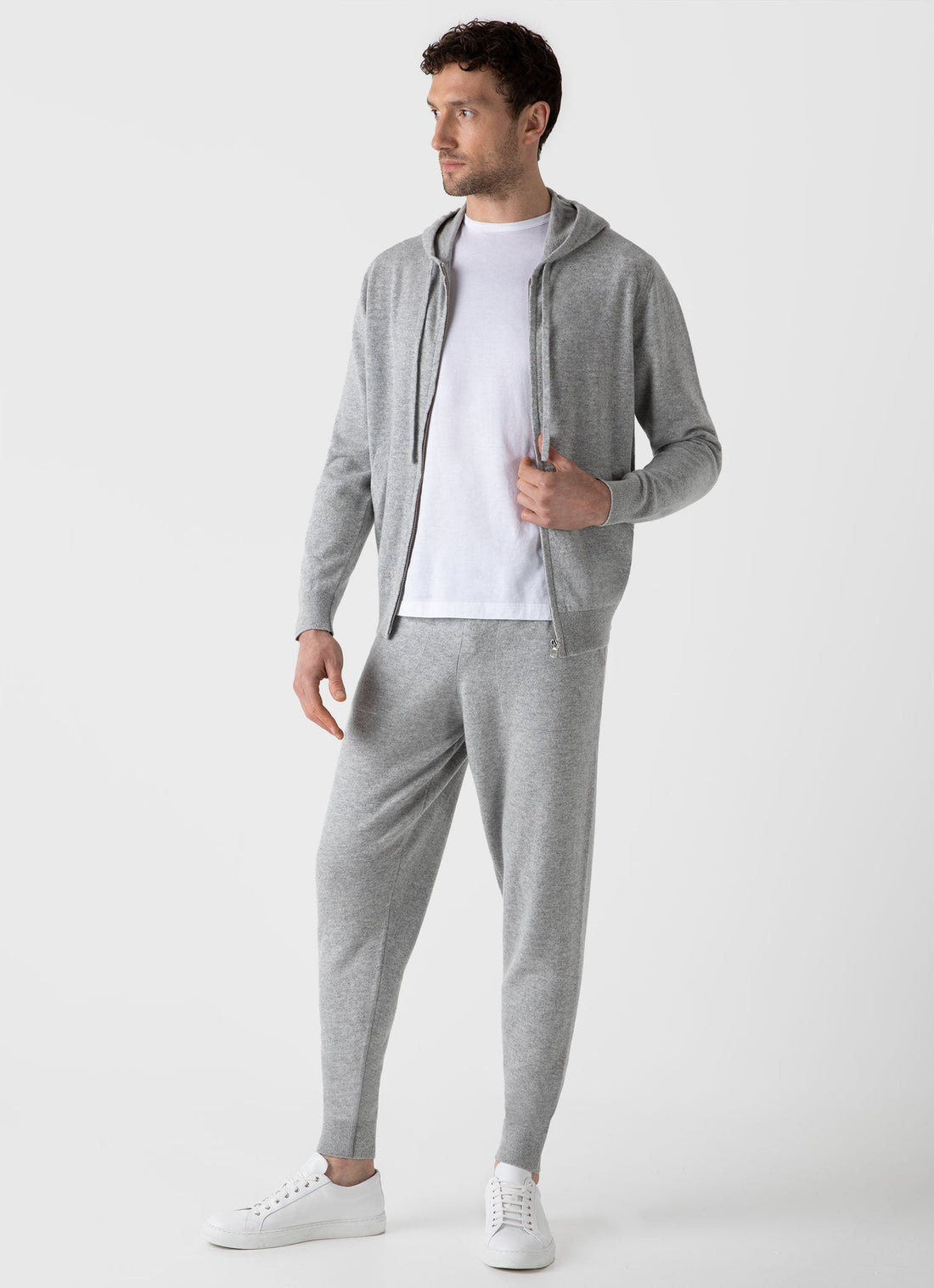 Men's Cashmere Lounge Pant in Grey Melange