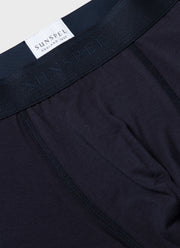 Men's Stretch Cotton Boxer Briefs in Navy