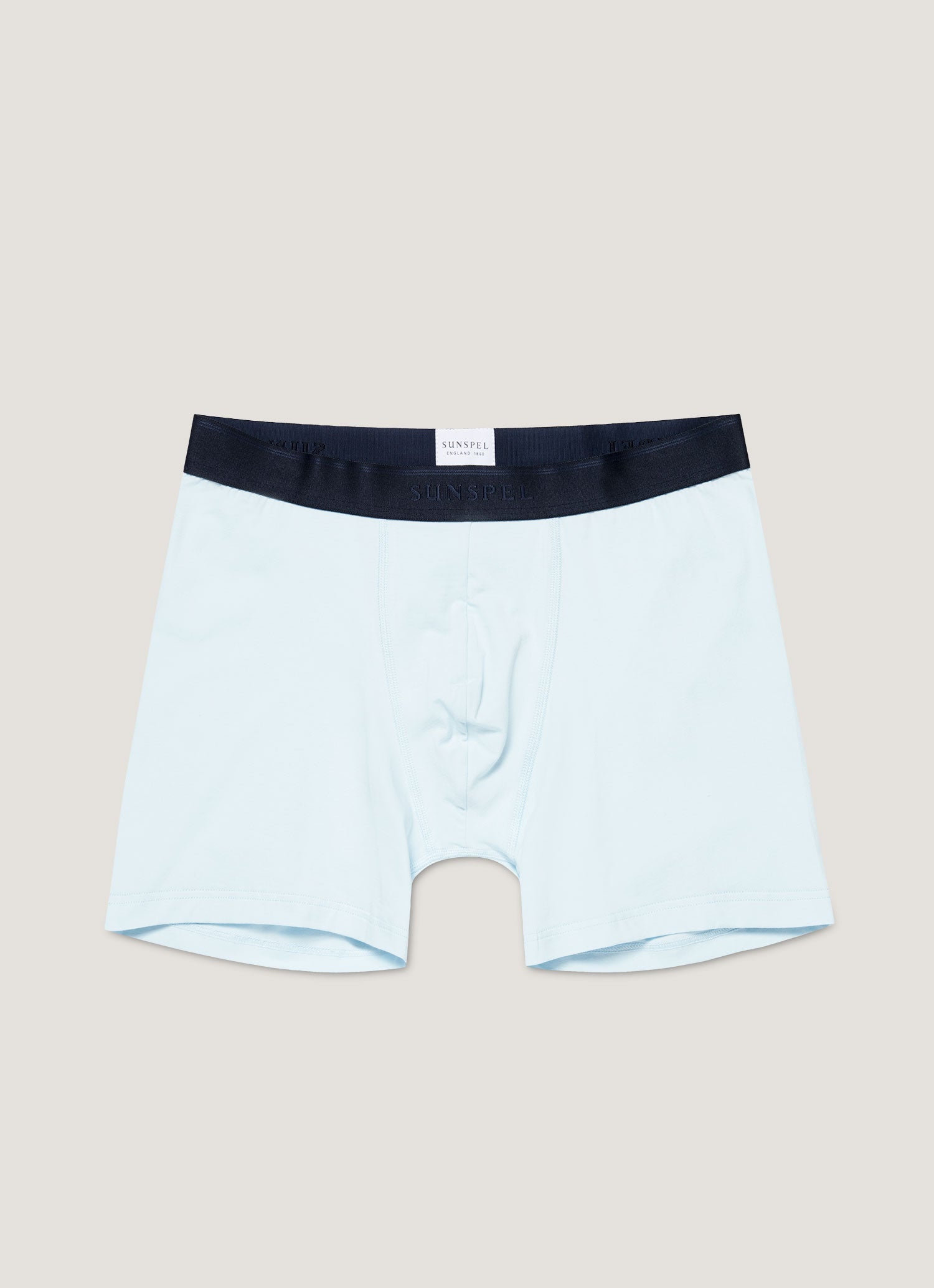 Men's Stretch Cotton Boxer Briefs in Light Blue