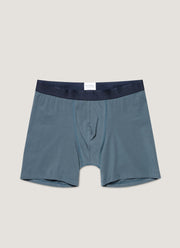 Men's Stretch Cotton Boxer Briefs in Dark Petrol