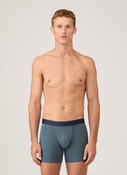 Men's Stretch Cotton Boxer Briefs in Dark Petrol