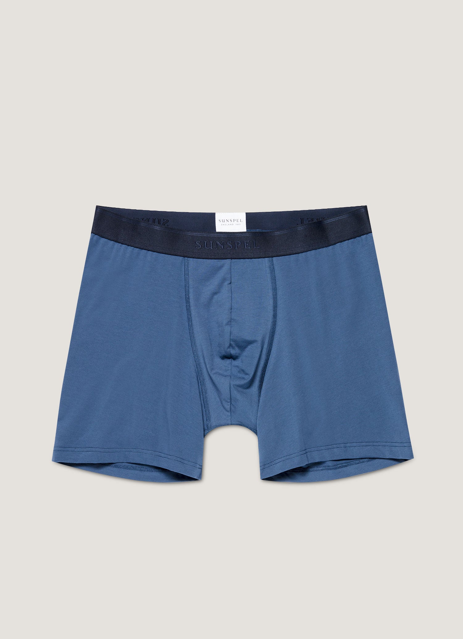 Men's Stretch Cotton Boxer Briefs in Atlantic Blue