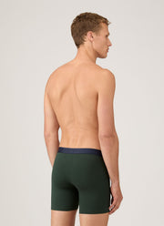 Men's Stretch Cotton Boxer Briefs in Seaweed