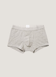 Men's Stretch Cotton Trunks in Grey Melange