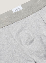 Men's Stretch Cotton Trunks 3-Pack in Grey Melange