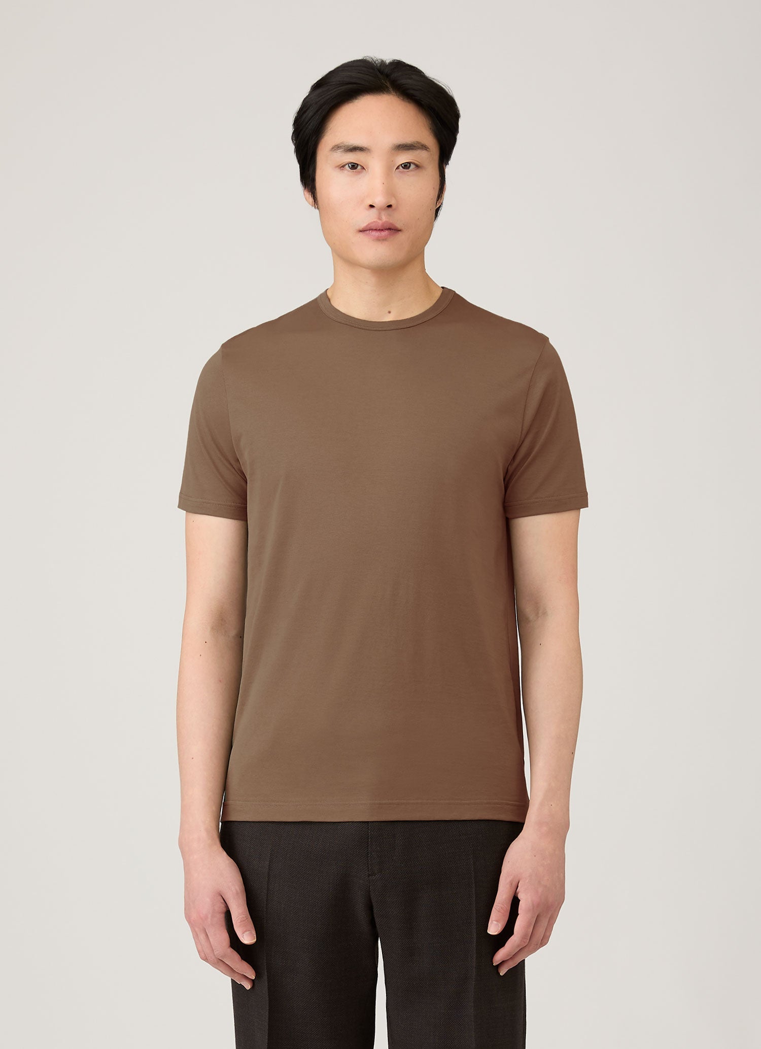 Men's Classic T-shirt in Bark | Sunspel