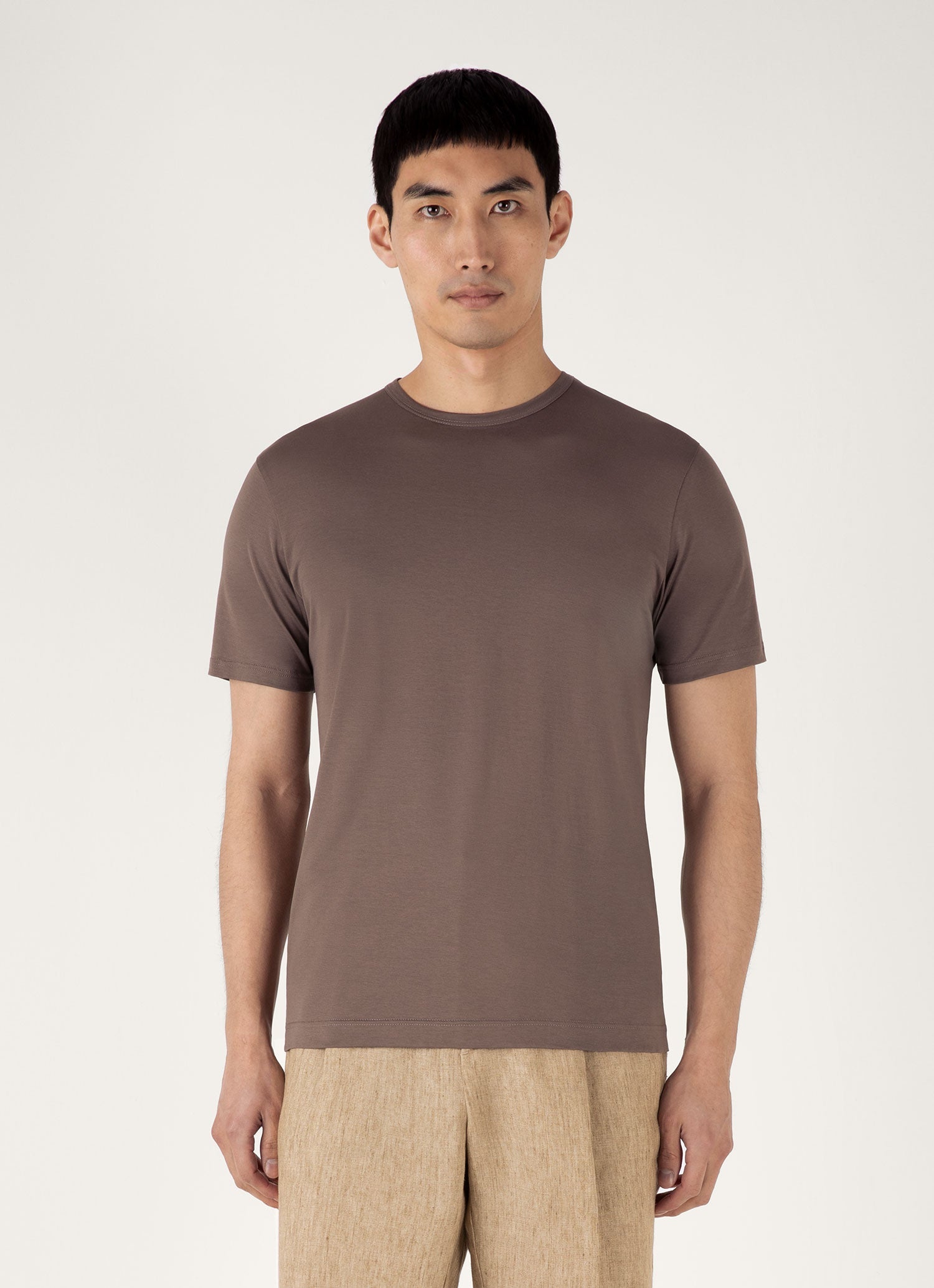 Men's Classic T-shirt in Walnut | Sunspel