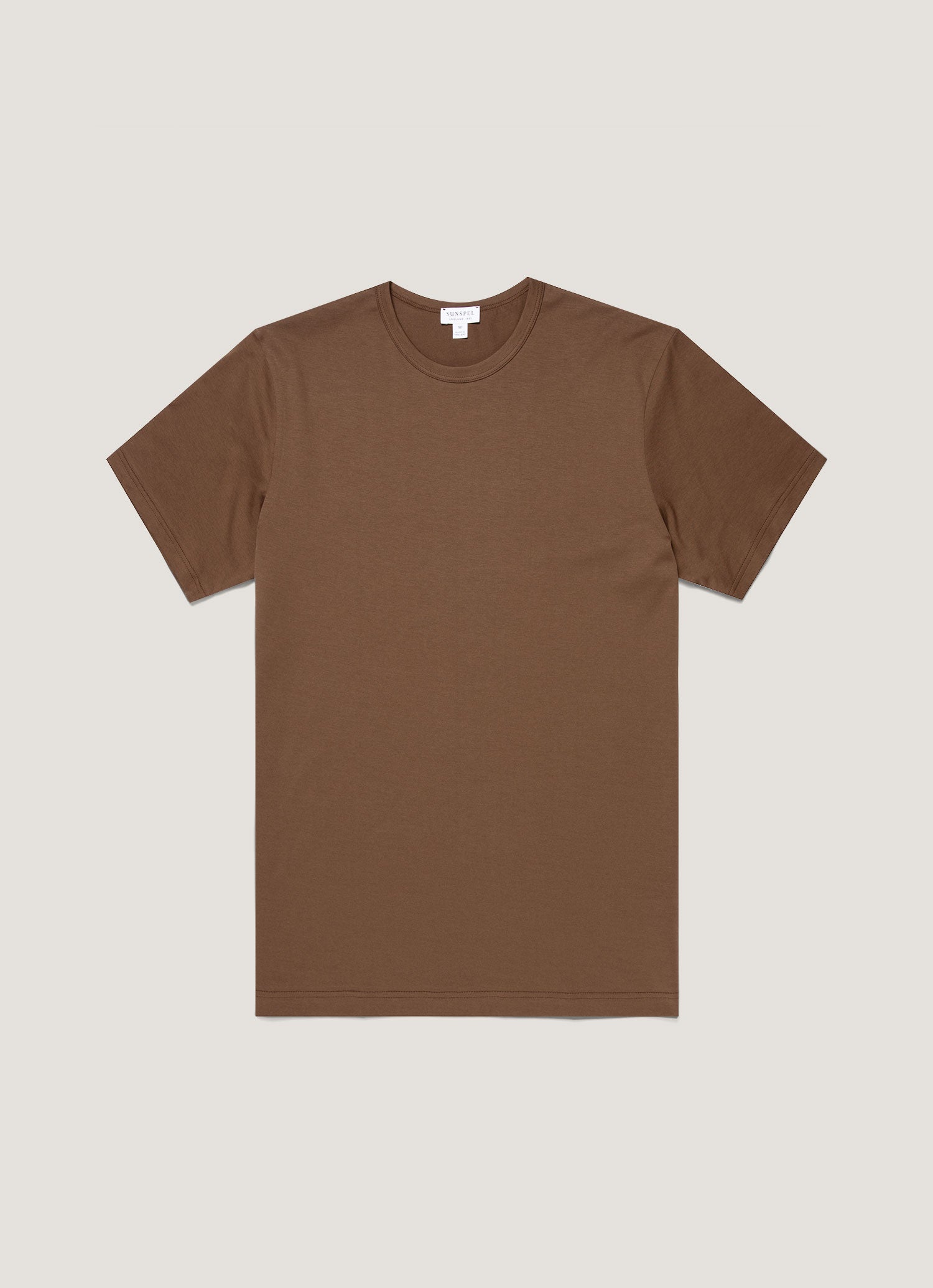 Men's Classic T-shirt in Dark Walnut | Sunspel