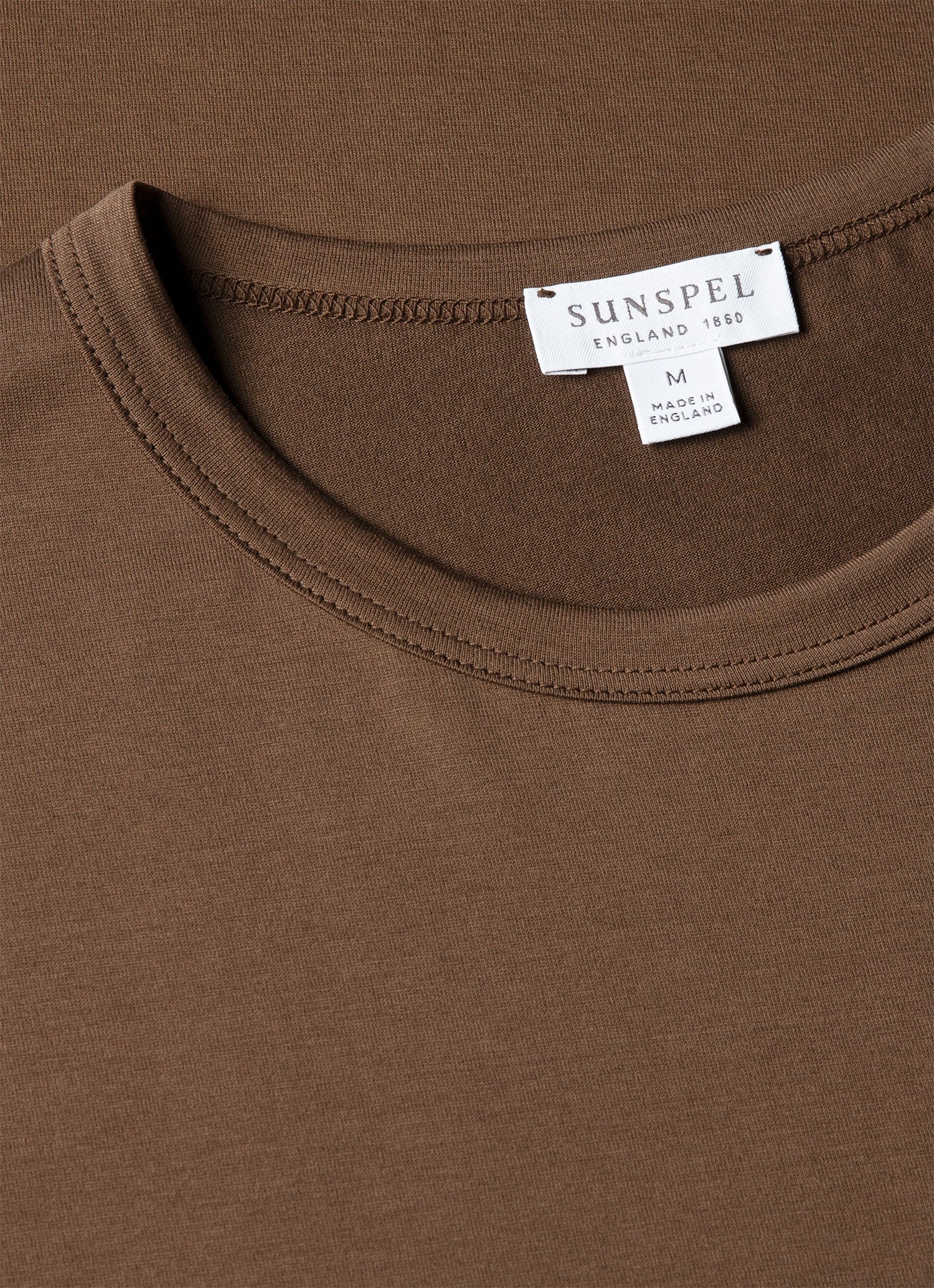 Men's Classic T-shirt in Dark Walnut | Sunspel