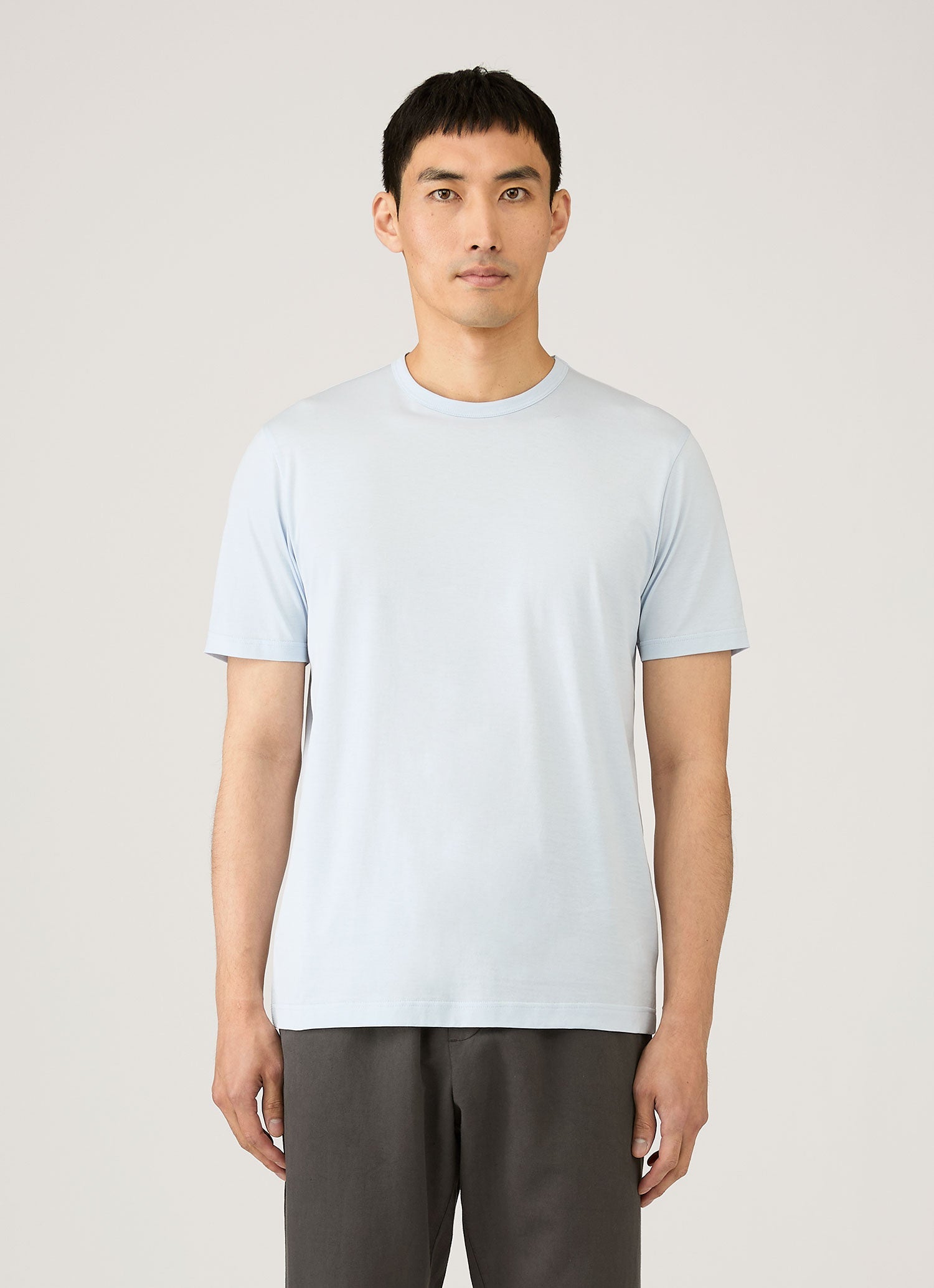その他 Pastel Mens Crew Neck Tee size S Men's Classic T-shirt in Pastel Blue | Sunspel