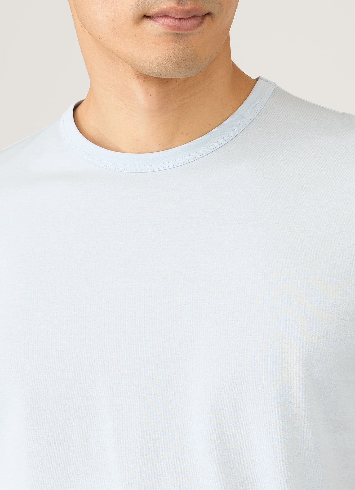 Men's Classic T-shirt in Pastel Blue | Sunspel