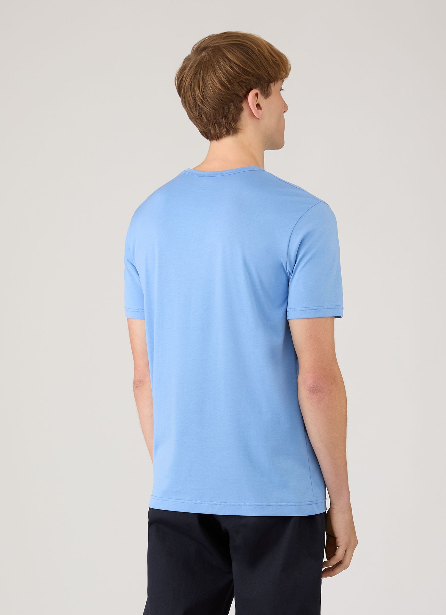 Men's Classic T-shirt in Azure Blue | Sunspel