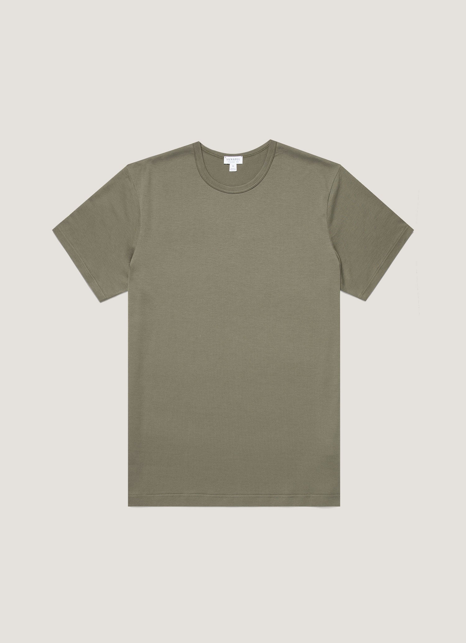 Men's Classic T-shirt in Khaki | Sunspel