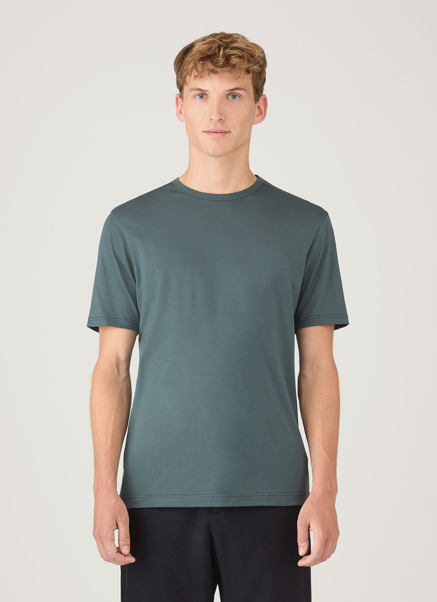 Men's Classic T-shirt in Dark Petrol | Sunspel