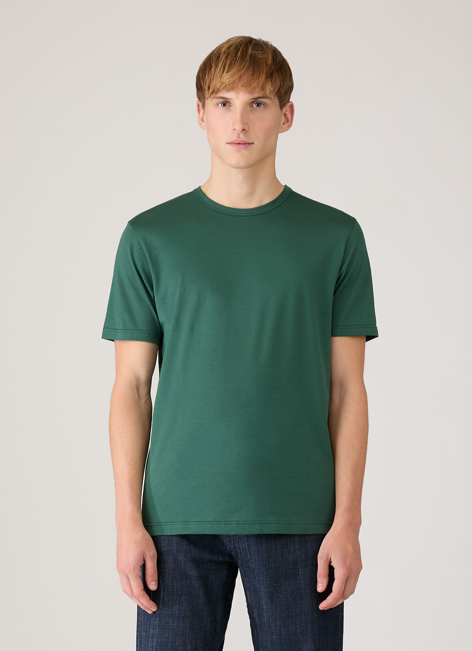Men's Classic T-shirt in Forest | Sunspel