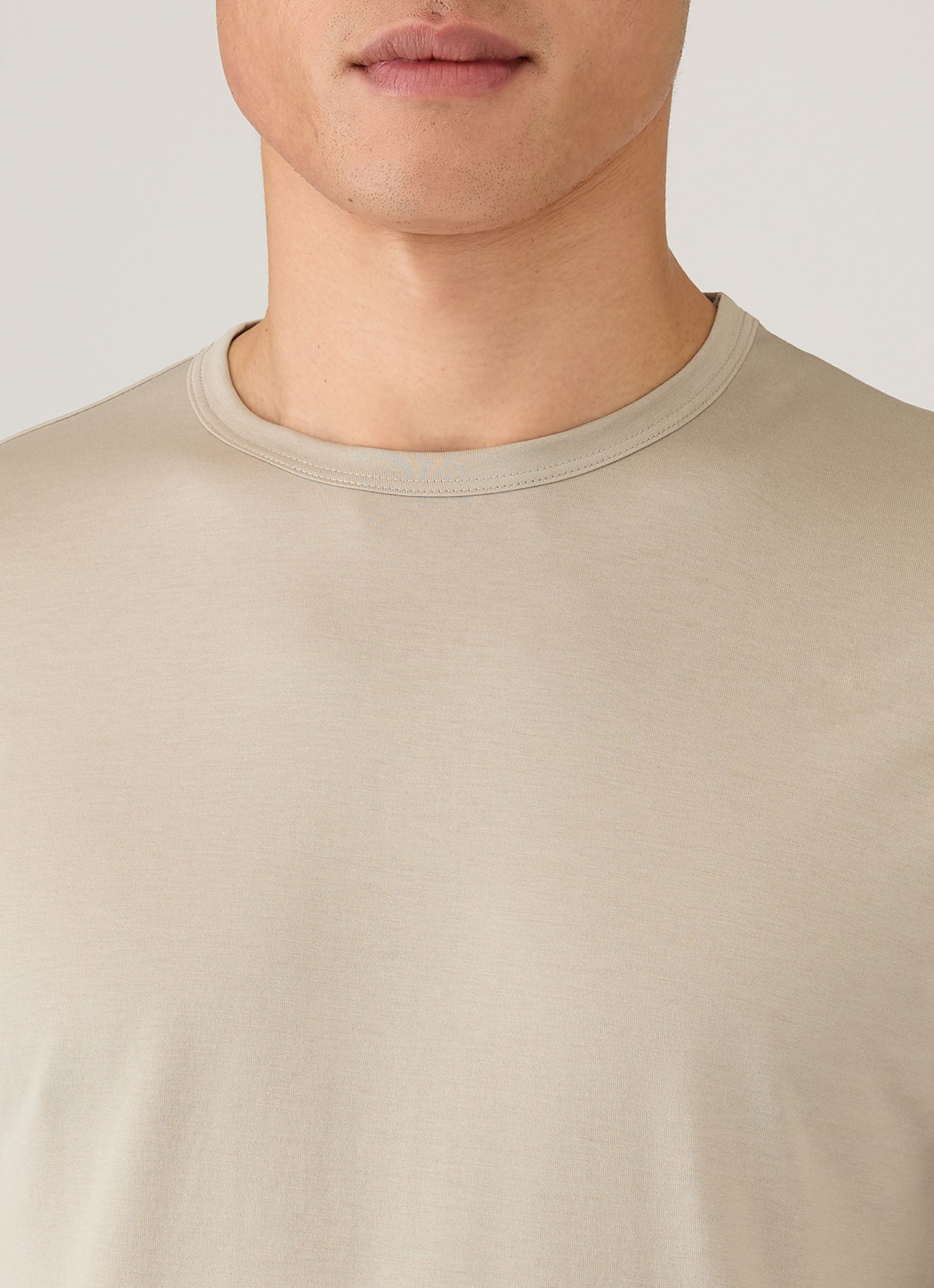 Men's Classic T-shirt in Ash | Sunspel