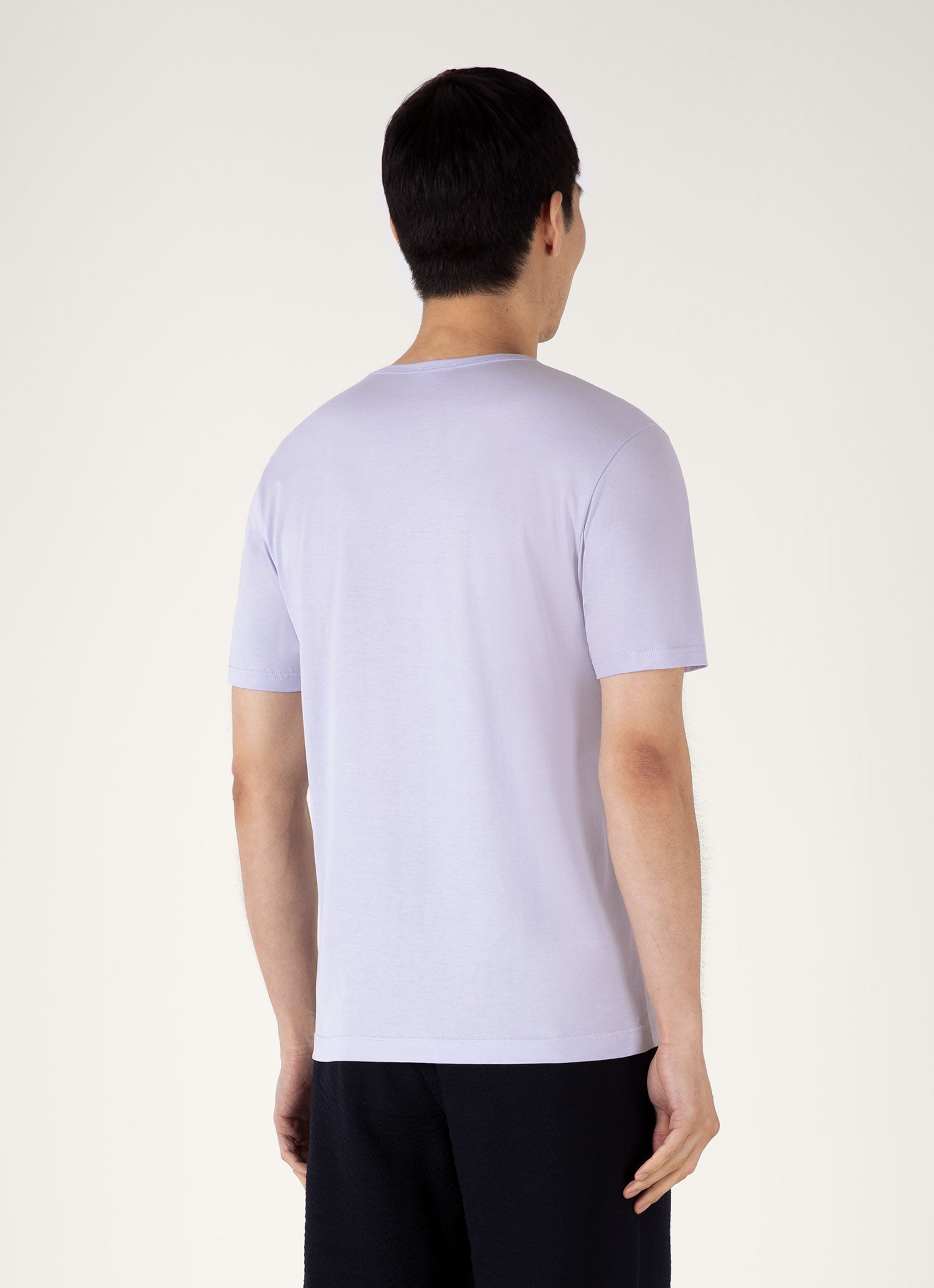 Men's Classic T-shirt in Pale Lilac | Sunspel