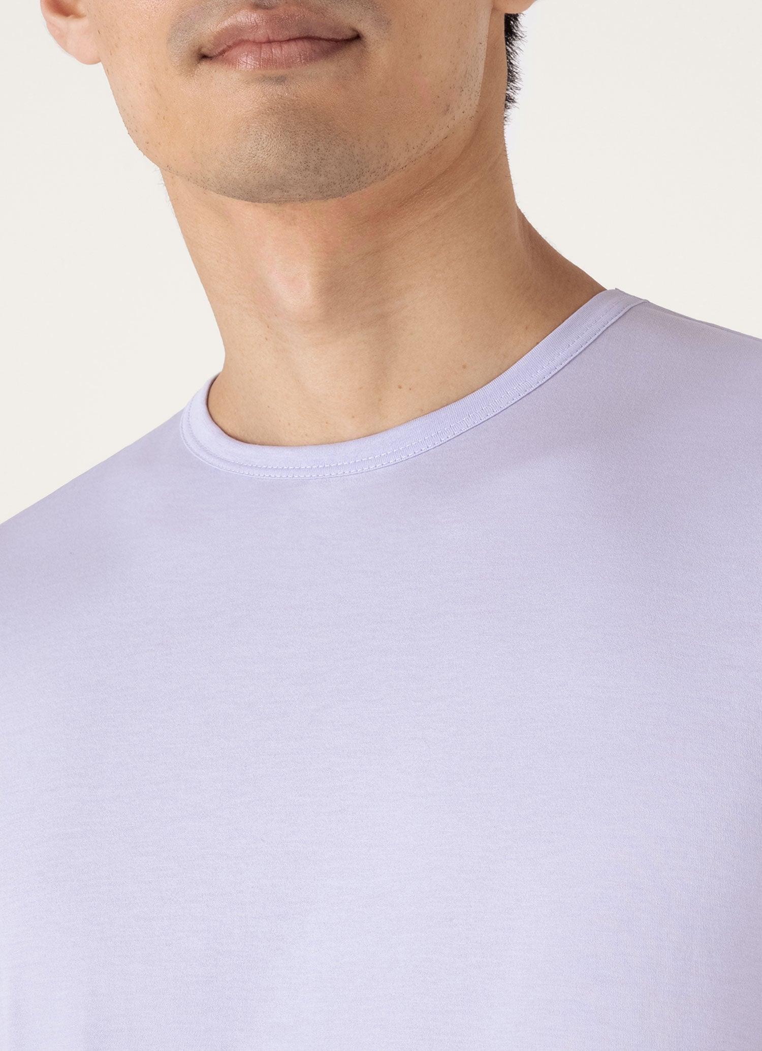 Men's Classic T-shirt in Pale Lilac | Sunspel