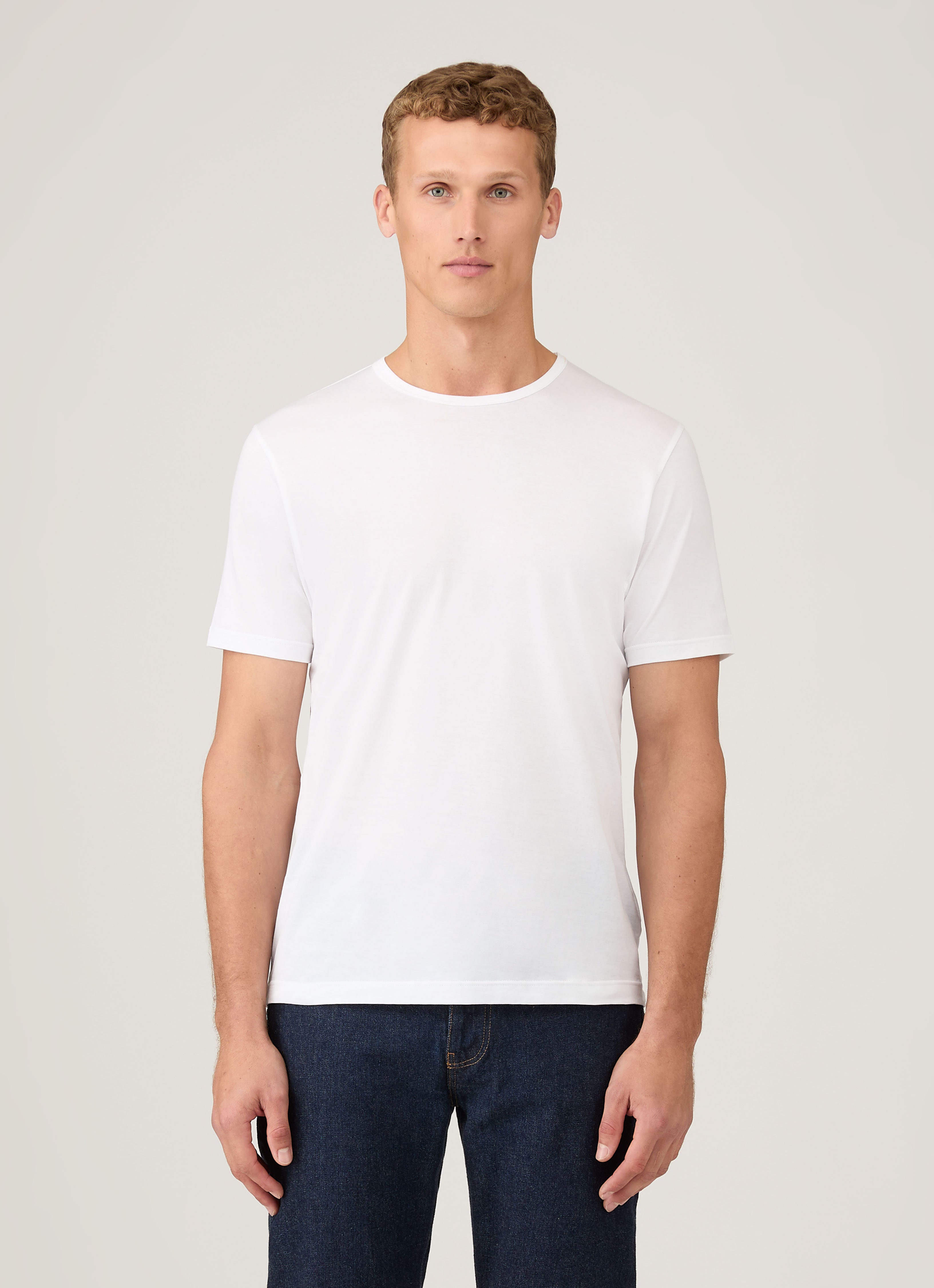 always Sun tee 新品 正規品 Tシャツ WHITE 白 M 白 Men's Riviera Midweight T-shirt in Archive White Melange | Sunspel
