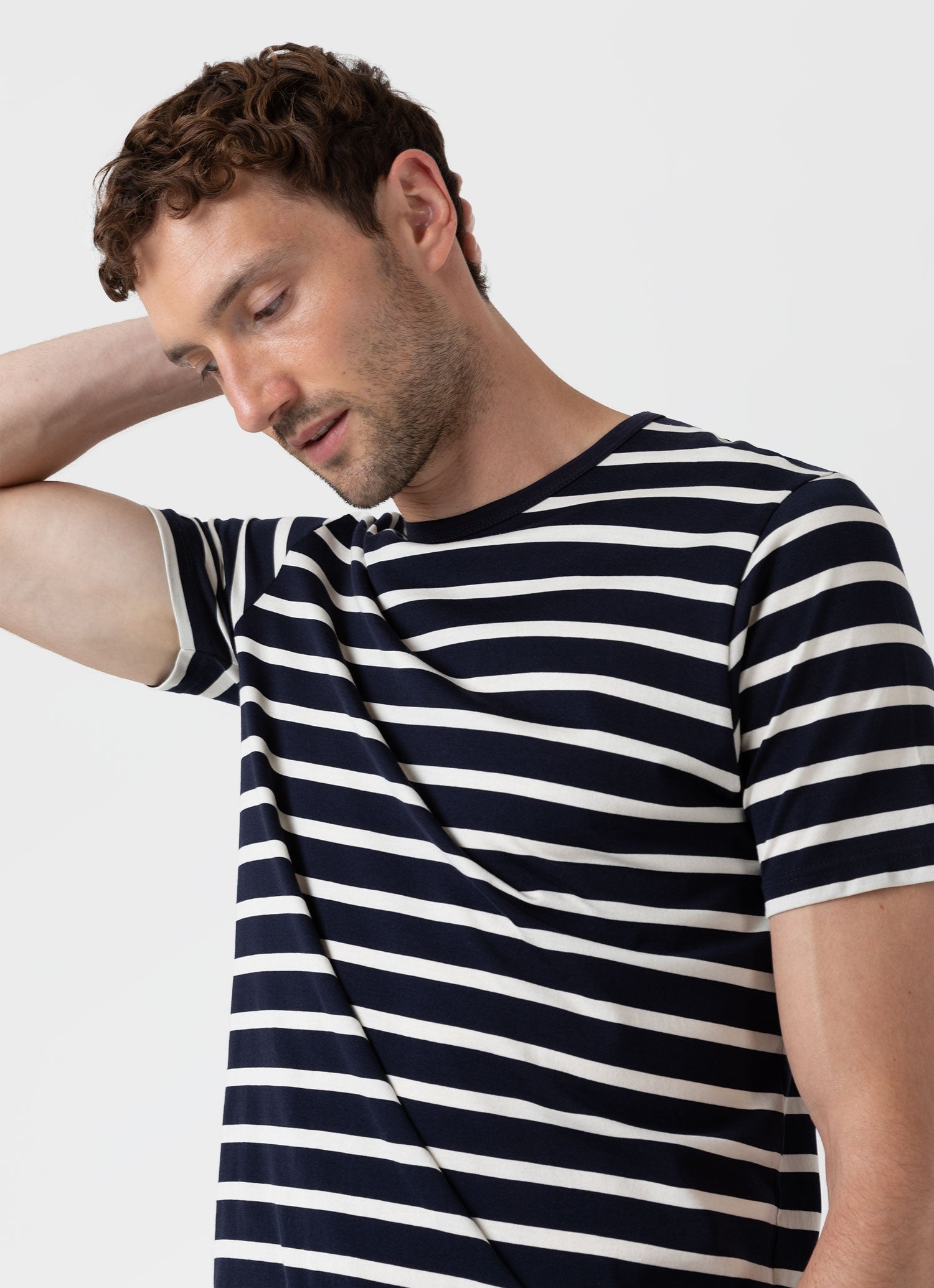 Mens striped t hot sale shirt