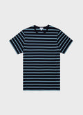 Navy/Como Blue Breton Stripe