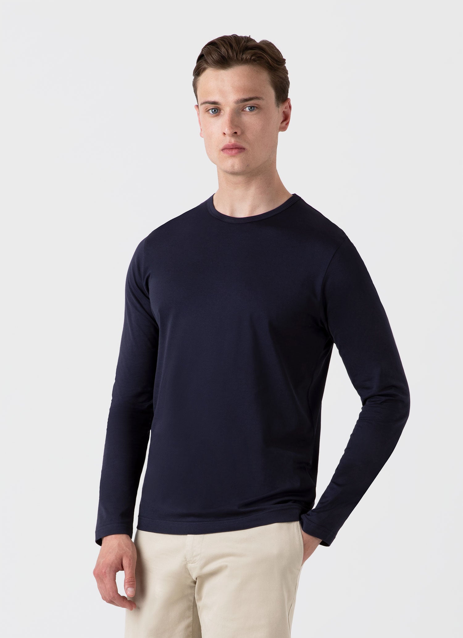 Men's Classic Long Sleeve T-shirt in Navy