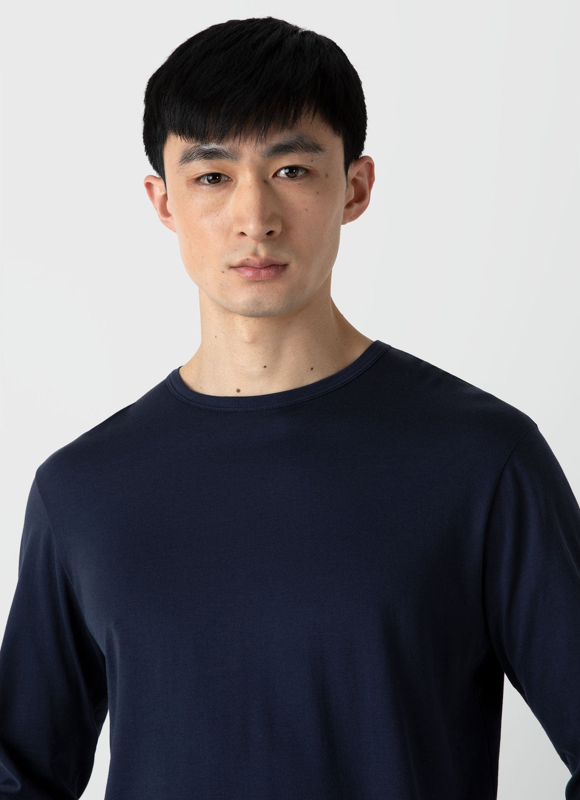 Sunspel Long Sleeve T-Shirt Navy