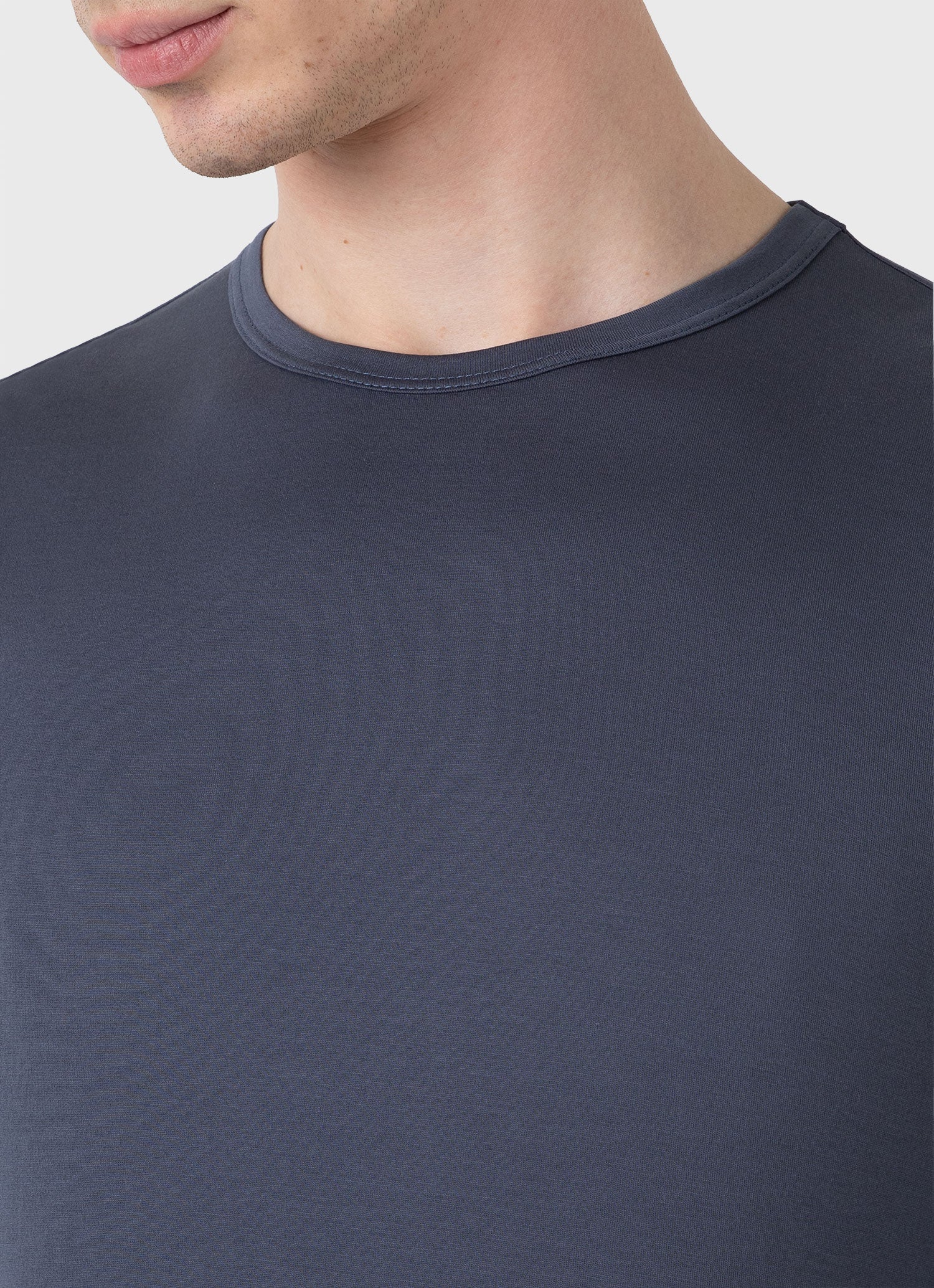 Men's Long Sleeve Classic T-shirt in Slate Blue