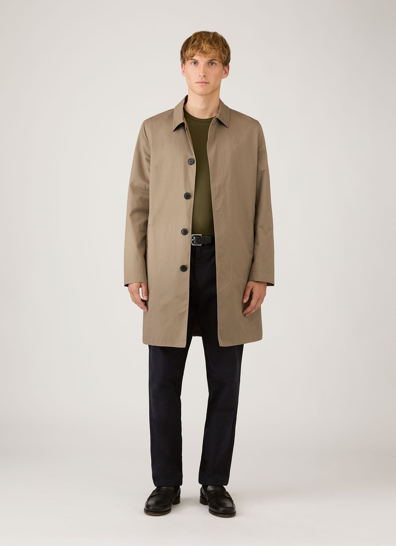 トップス matsu Men's Long Sleeve Classic T-shirt in Deep Olive | Sunspel