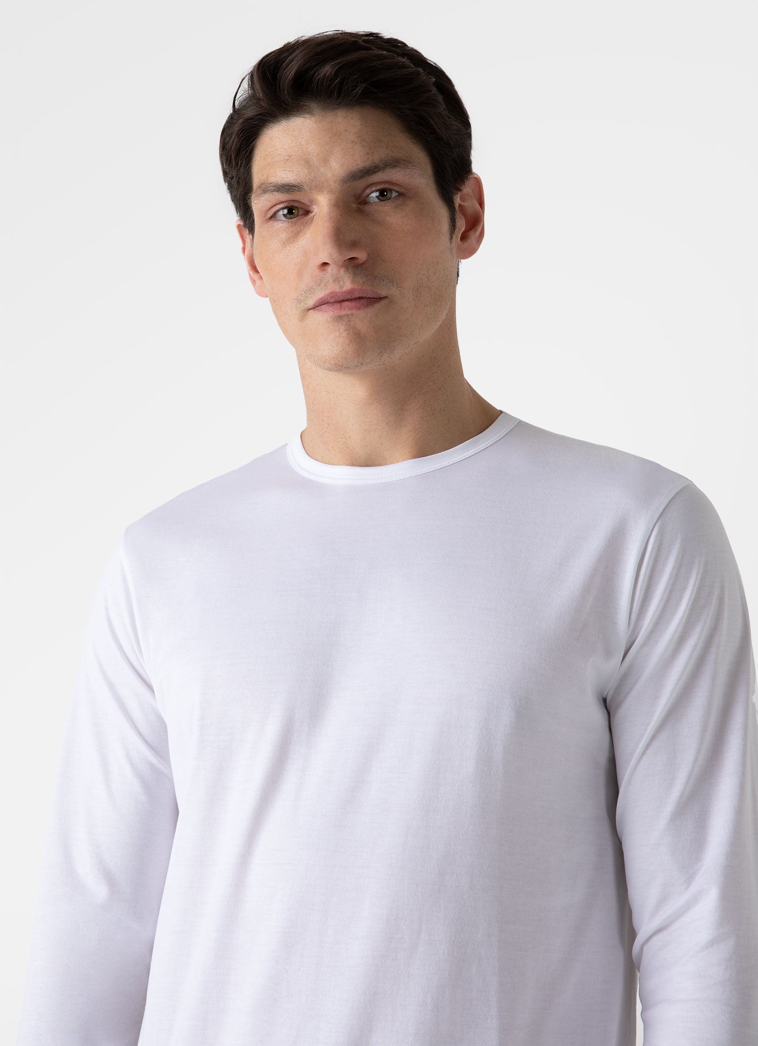 White long sleeve 2024 shirt for men