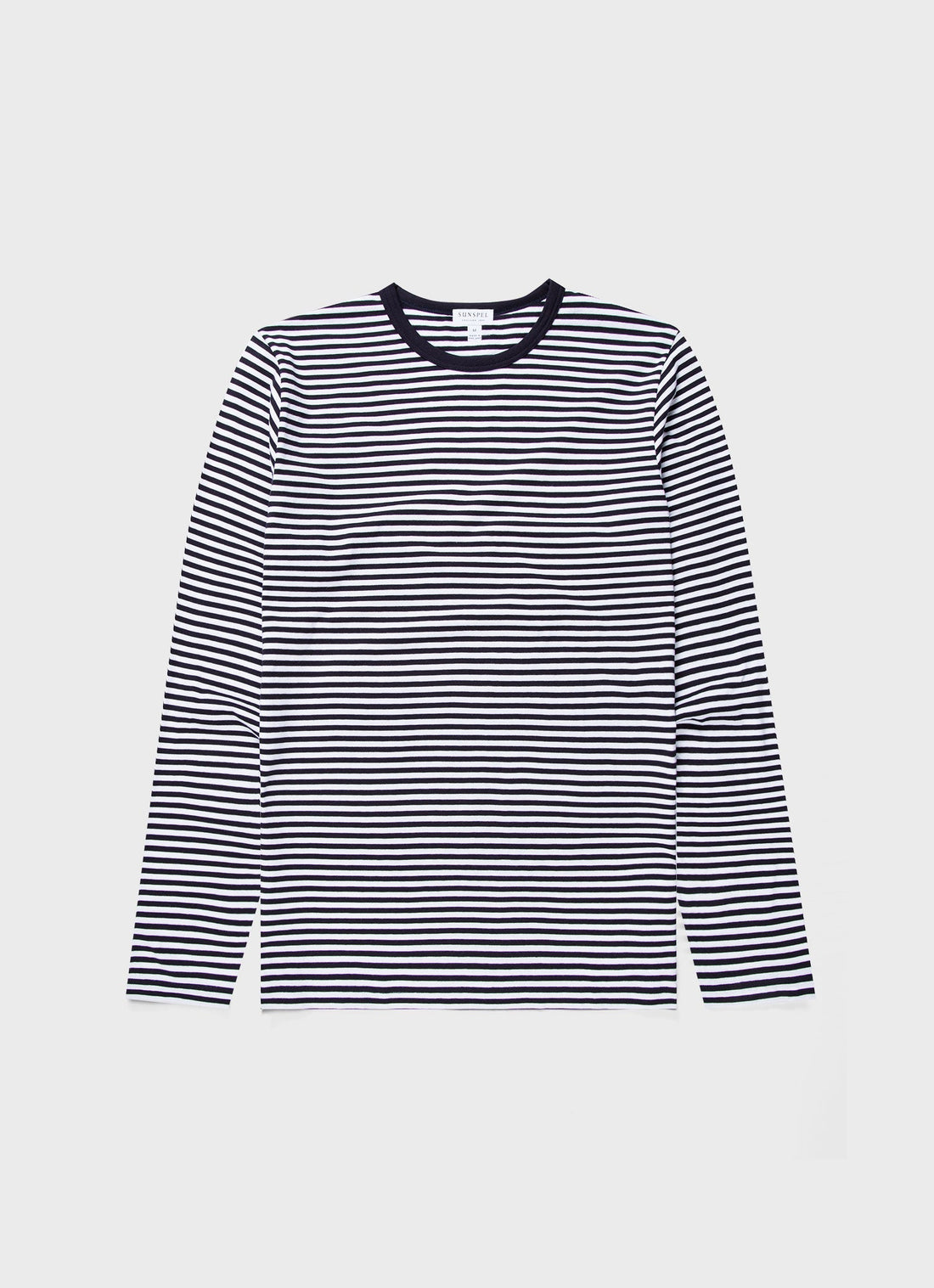 Men's Classic Long Sleeve T-shirt in Navy/White English Stripe