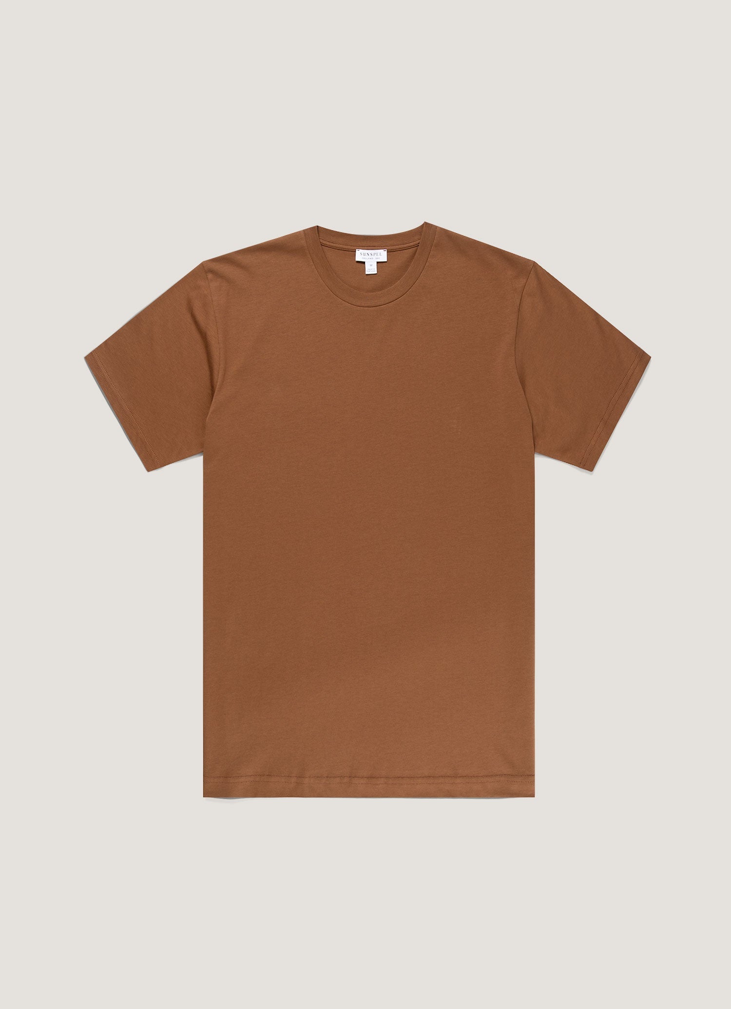 Men's Riviera Midweight T-shirt in Bronze | Sunspel