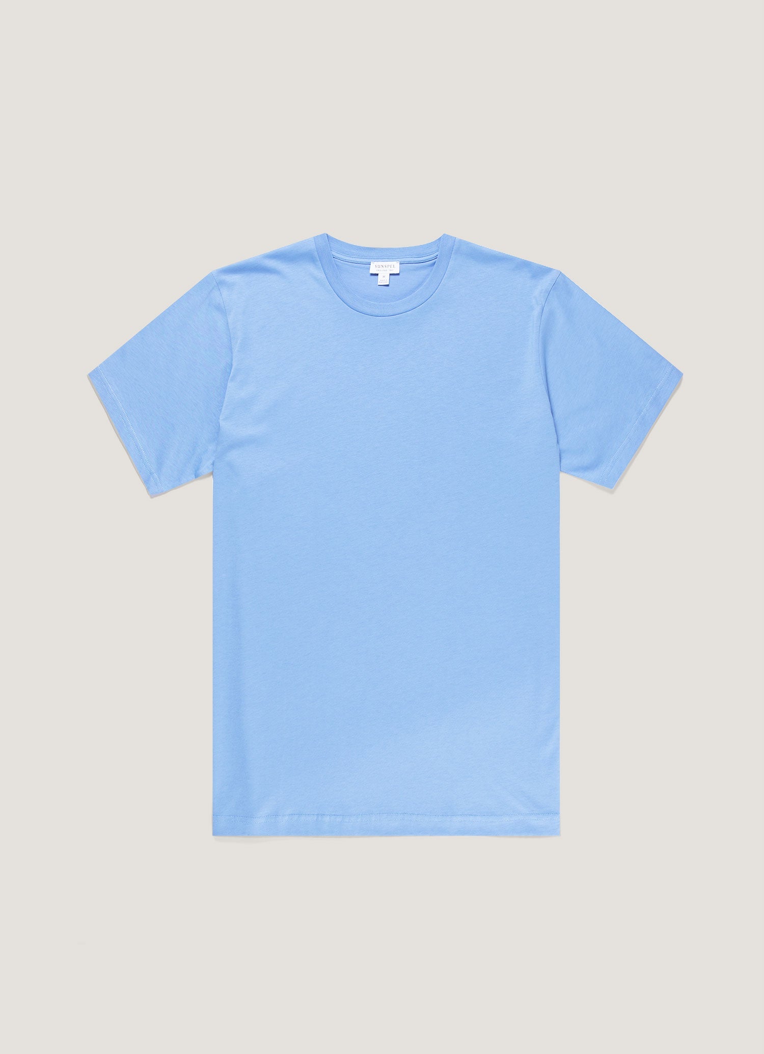 Men's Riviera Midweight T-shirt in Azure Blue | Sunspel