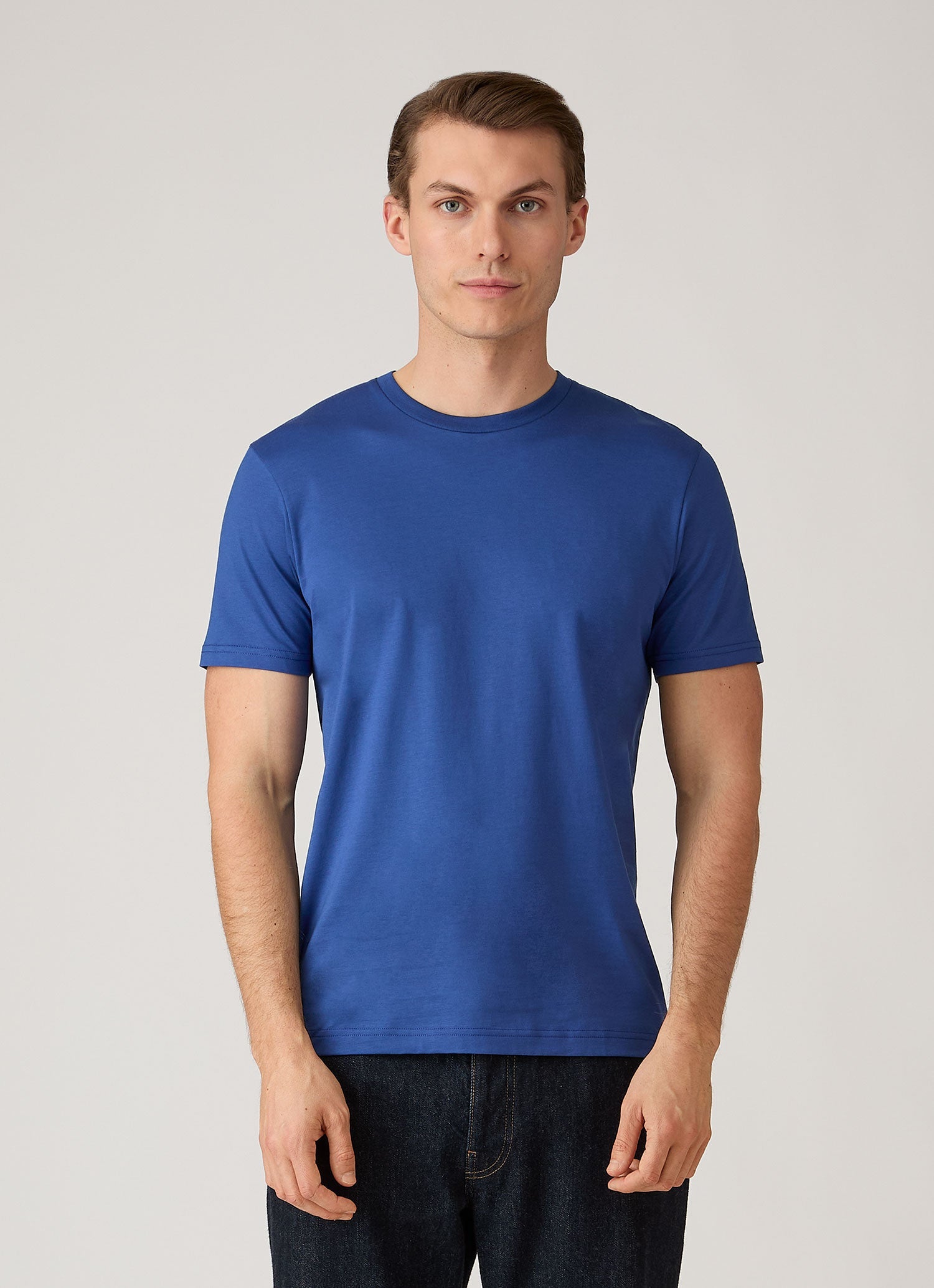 Men's Riviera Midweight T-shirt in Clear Night | Sunspel