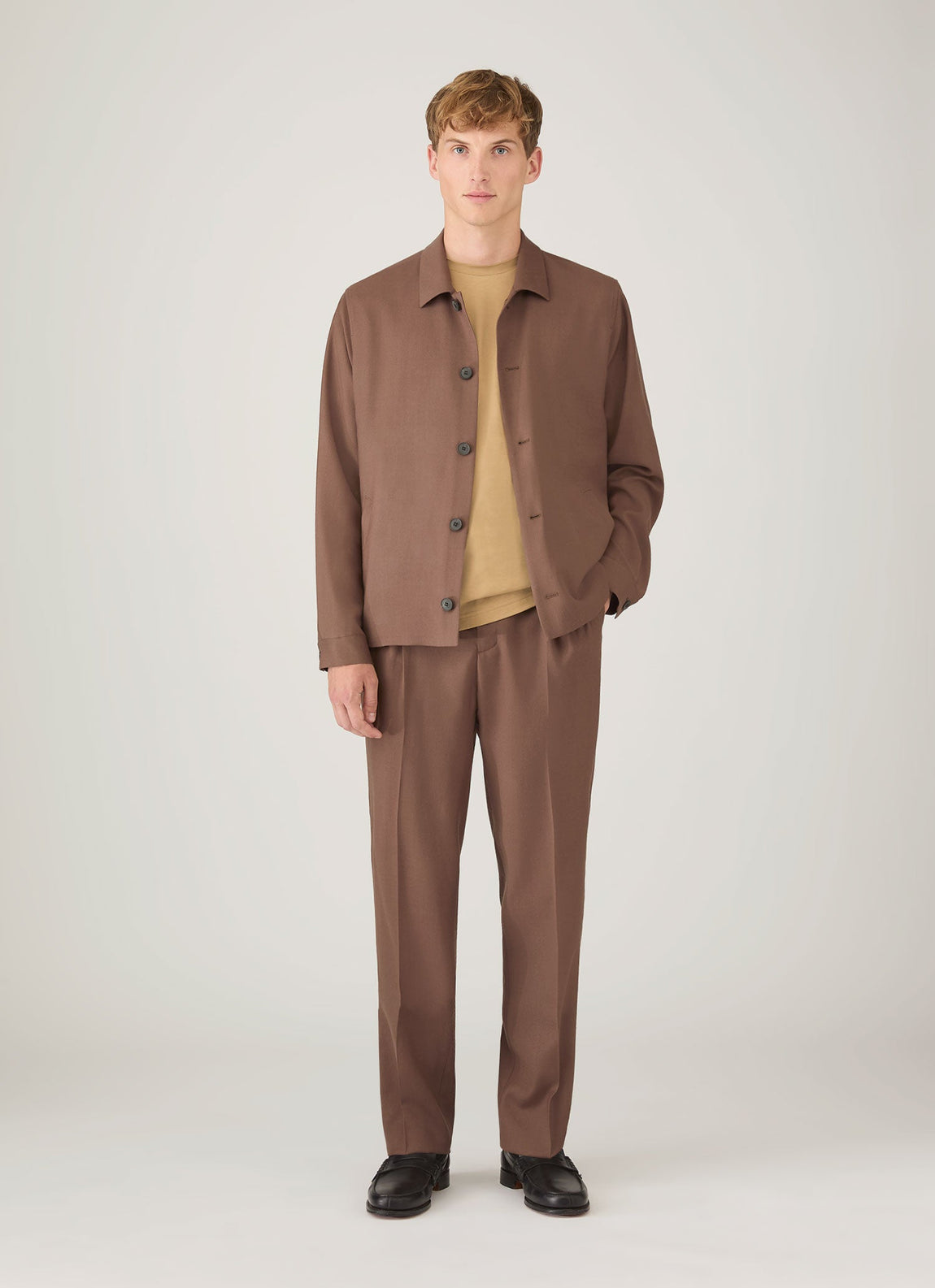 Men's Riviera Midweight T-shirt in Tan