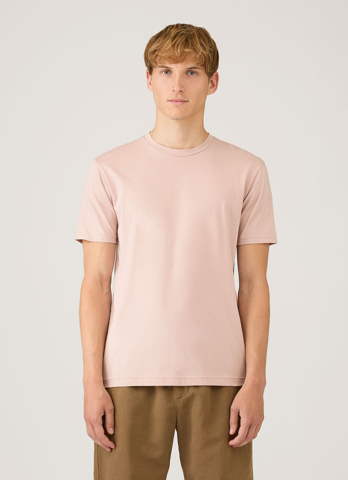 Men's Riviera Midweight T‑shirt in Pale Pink