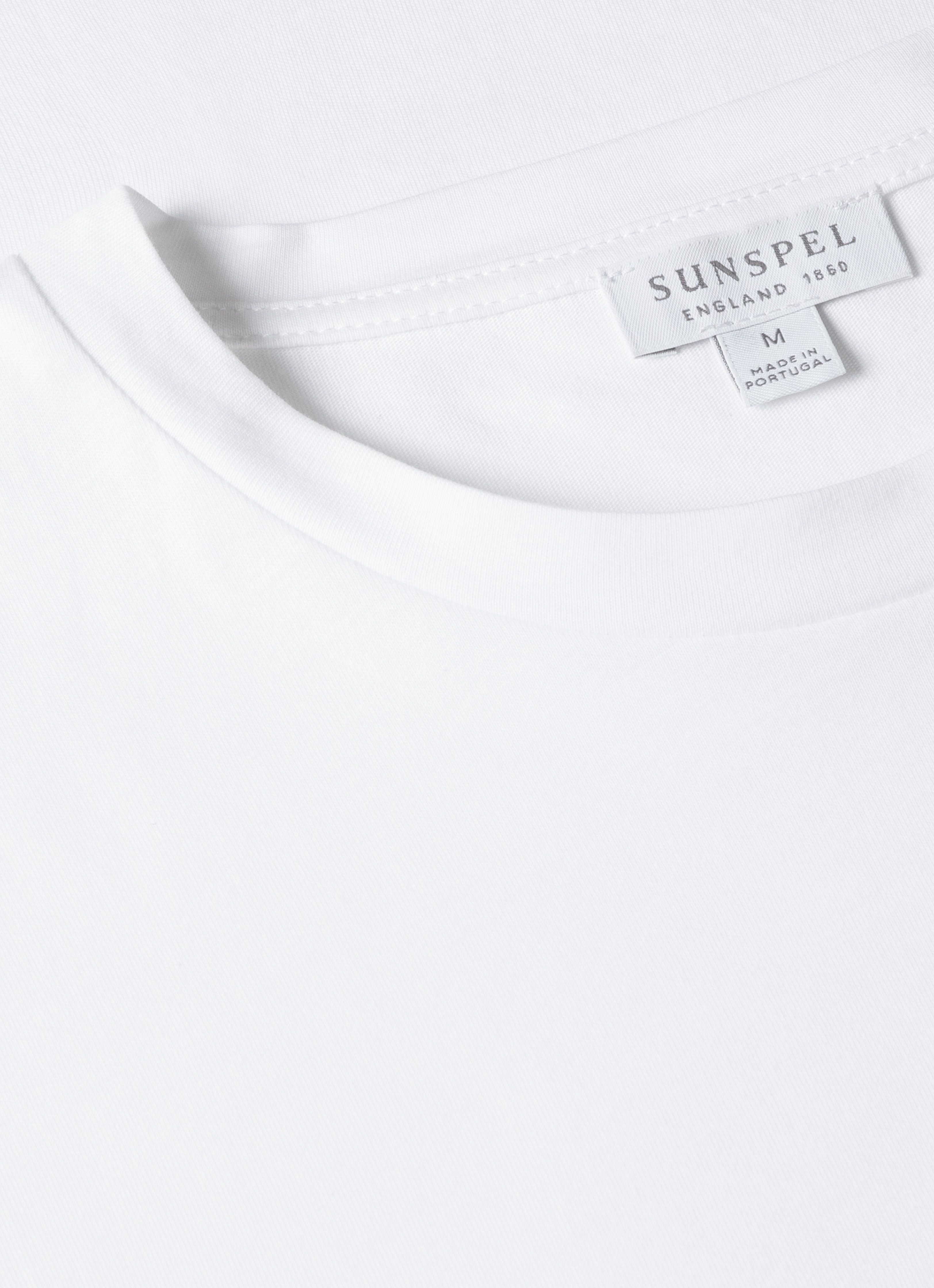 Men's Riviera Midweight T-shirt in White | Sunspel