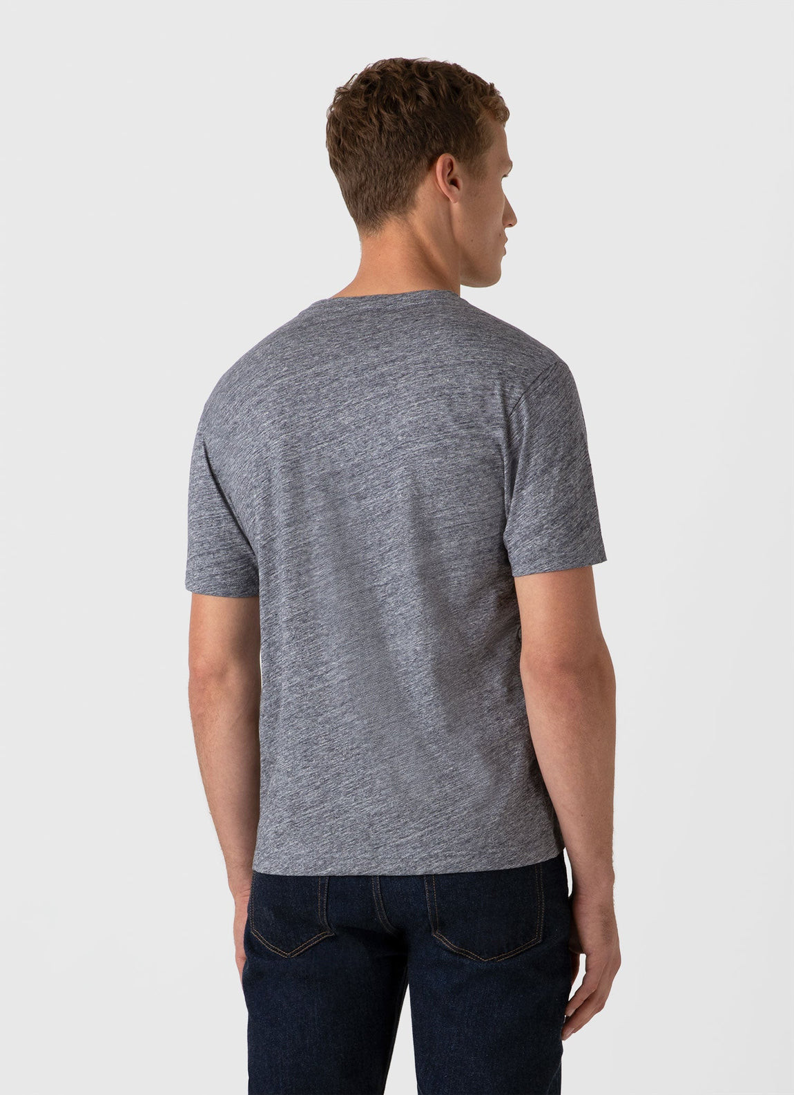 Men's Riviera Midweight T-shirt in Navy Twist