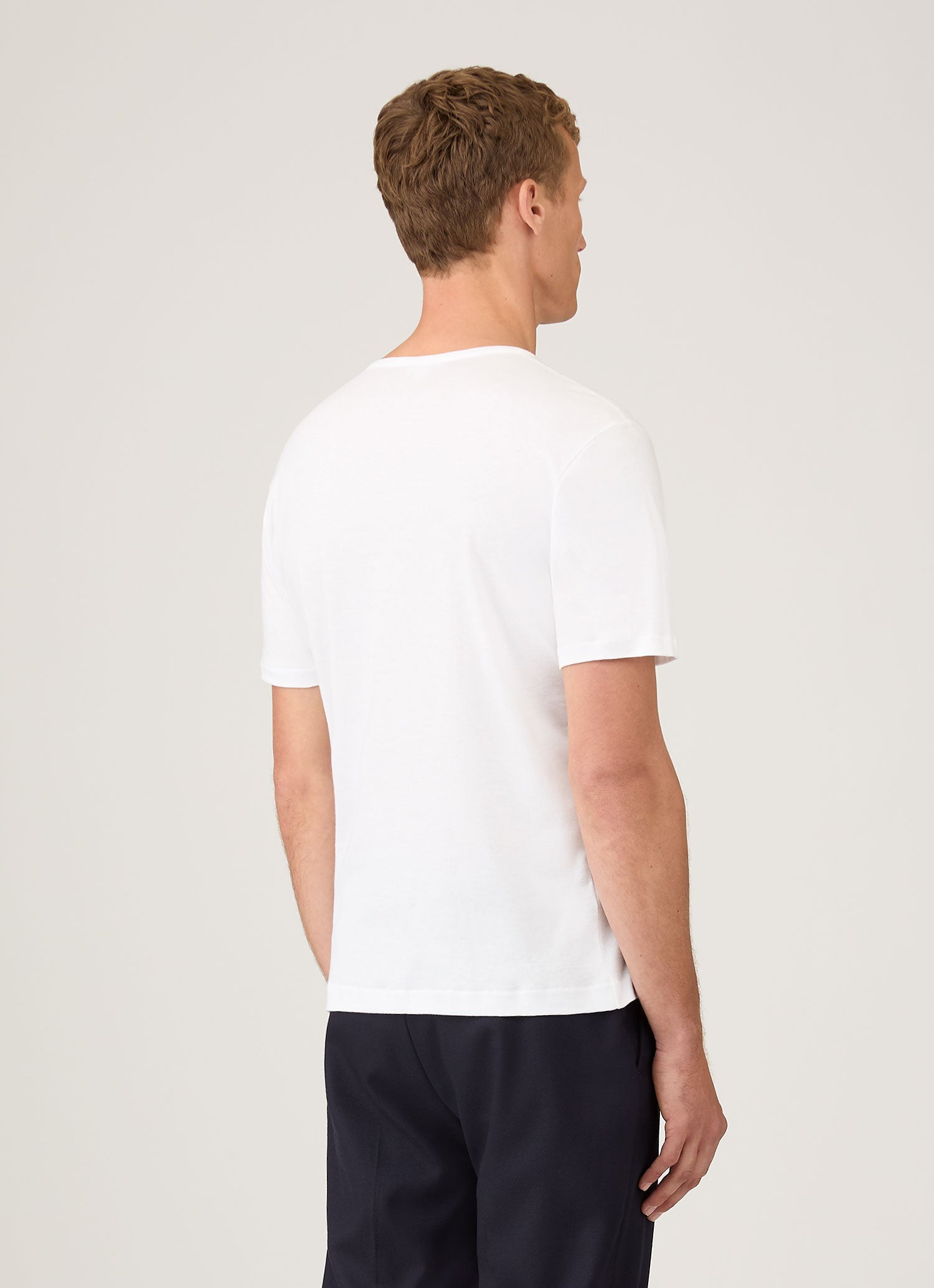 Men's Sea Island Cotton T-shirt in White | Sunspel
