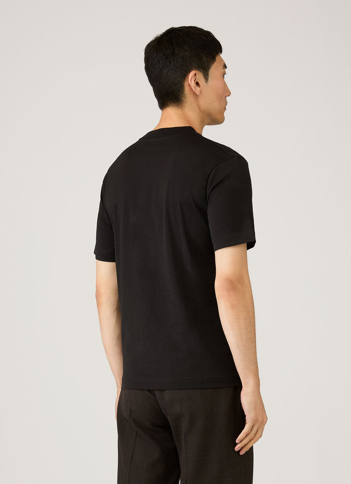 Men's Mock Neck T-shirt in Black