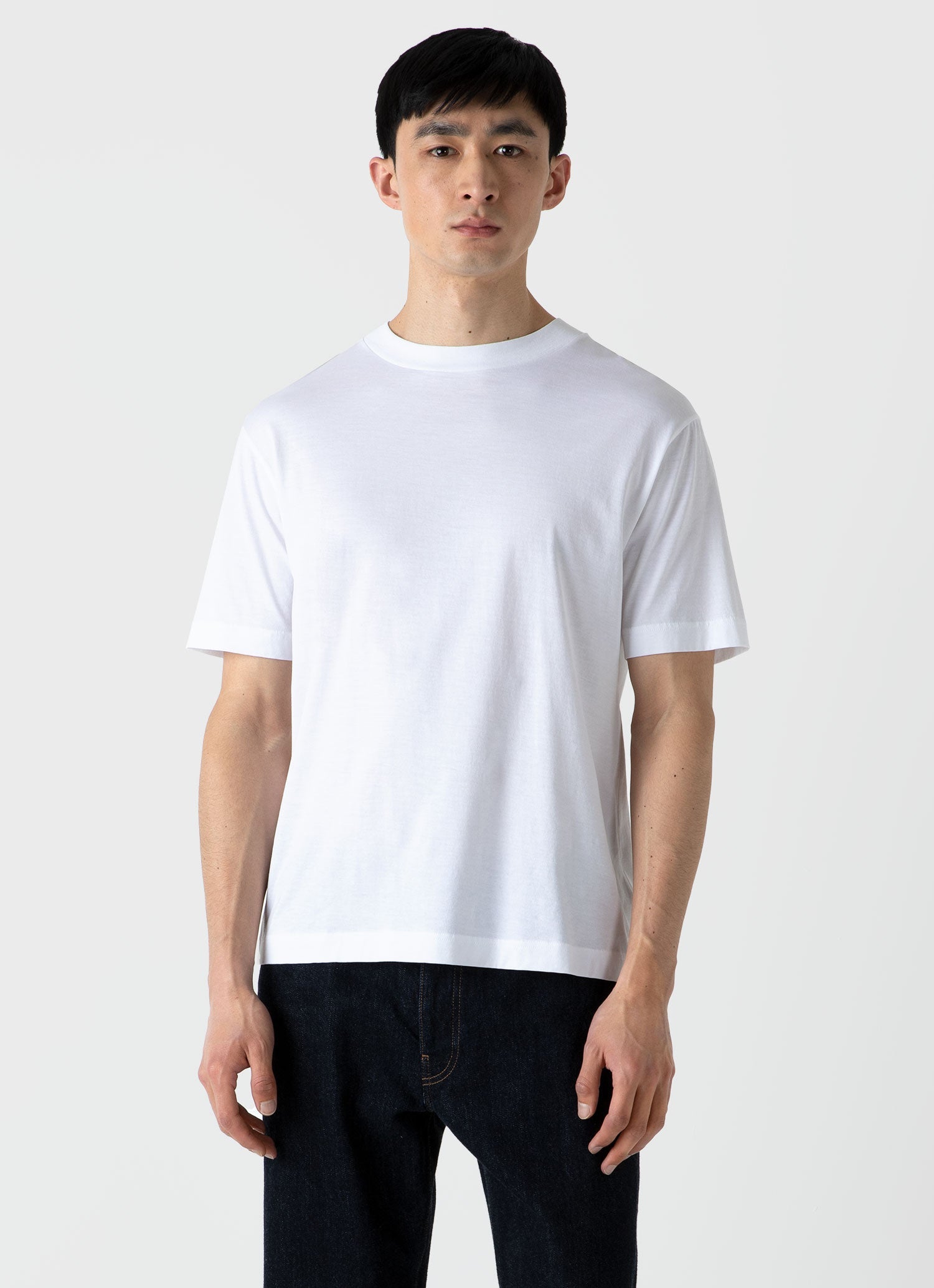 White mock outlet neck shirt