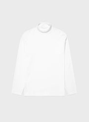 Men's Brushed Cotton Turtle Neck in White