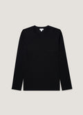 Men's Long Sleeve Riviera Midweight T‑shirt in Black