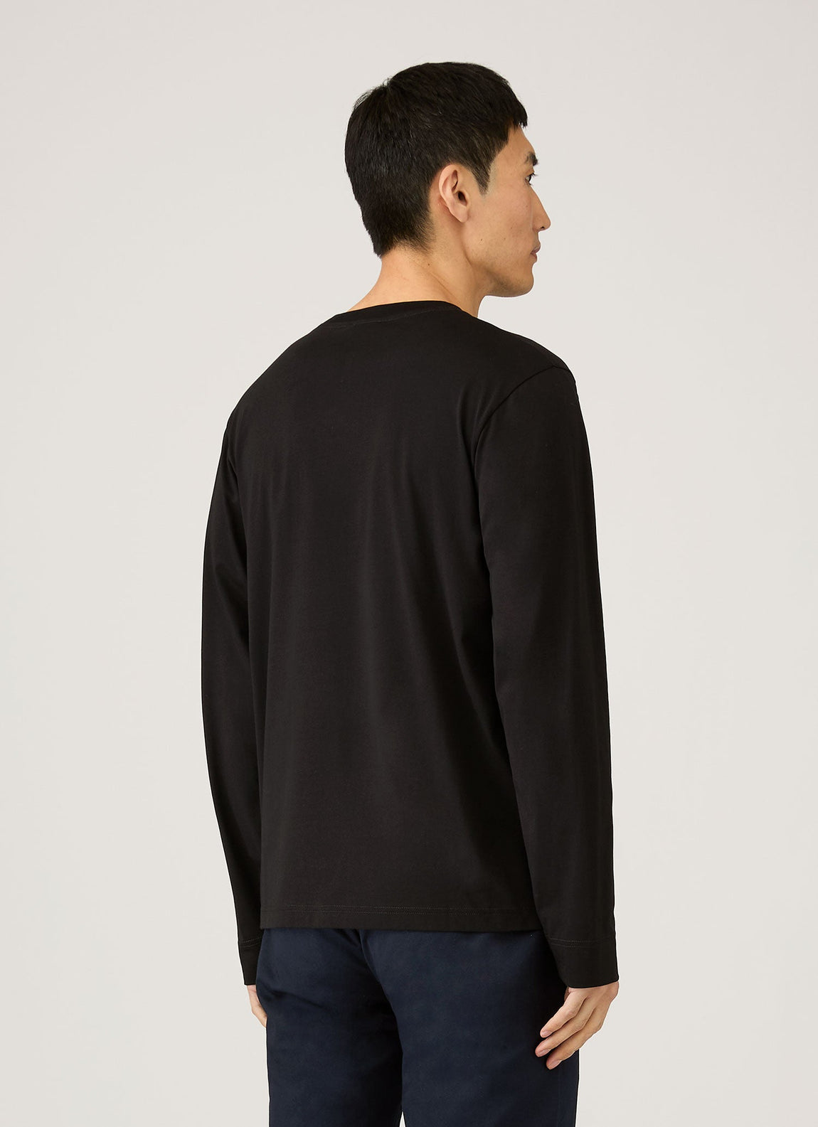 Men's Long Sleeve Riviera Midweight T‑shirt in Black