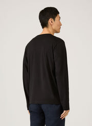 Men's Long Sleeve Riviera Midweight T‑shirt in Black