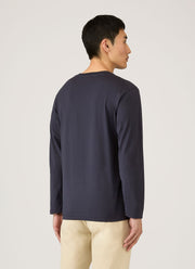 Men's Long Sleeve Riviera Midweight T‑shirt in Navy