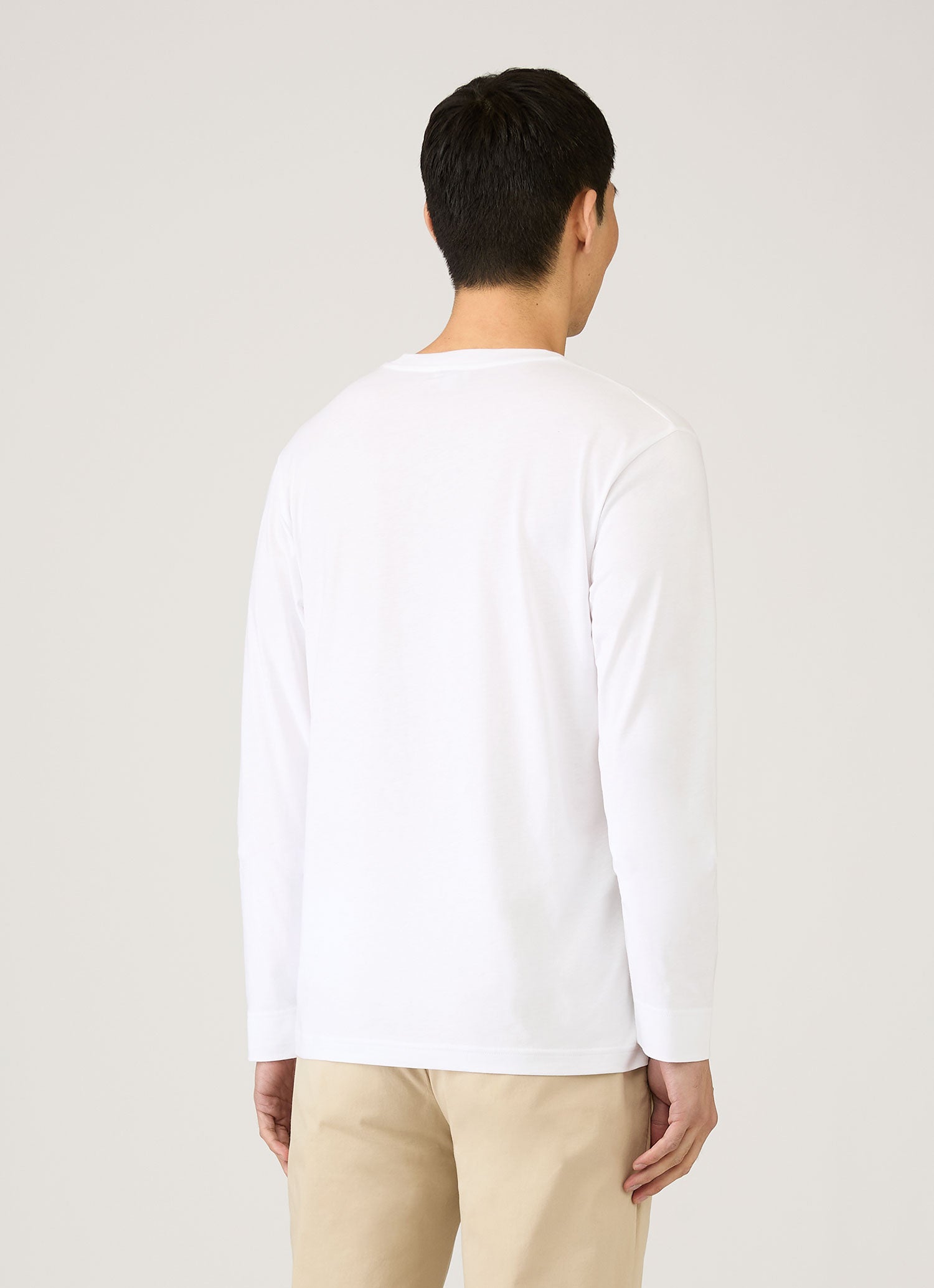 Men's Long Sleeve Riviera Midweight T‑shirt in White